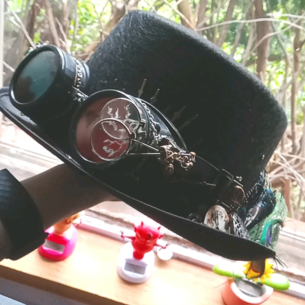 steampunk hat fantasy goth derby character vintage fun art piece decoration